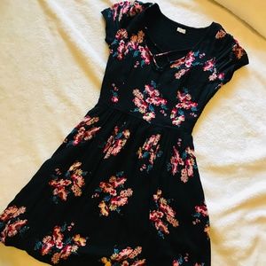 NEW Hollister XS Floral Sun Dress Cross Front
